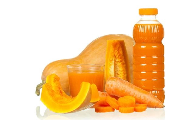 Succo di carota e zucca — Foto Stock