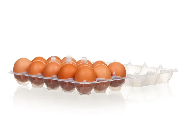 Ovos na caixa — Fotografia de Stock