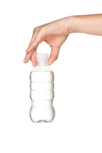 Рука з пляшкою води — стокове фото
