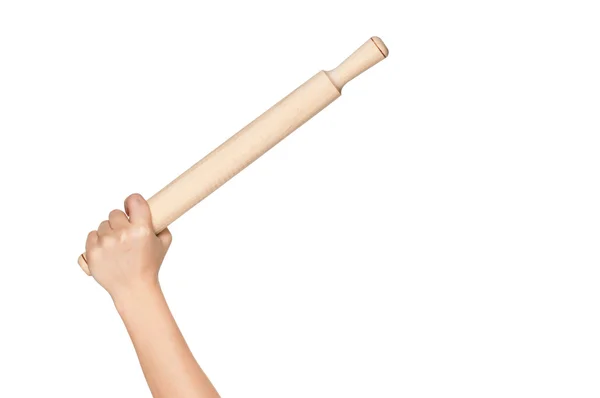 Hand with rolling pin — Stock Photo, Image