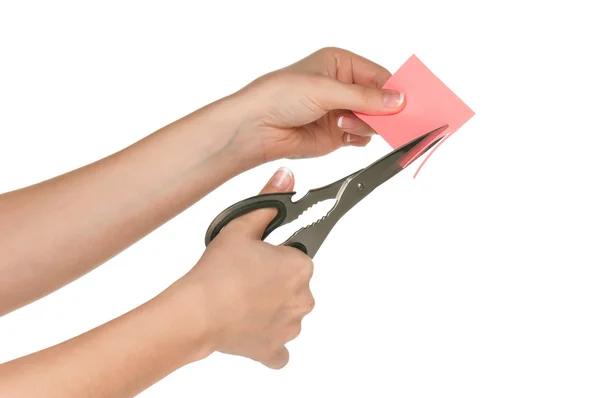 Hand with scissors — Stock Photo, Image