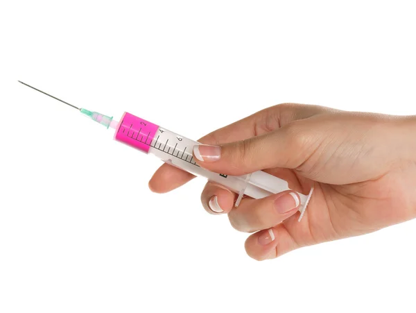 Hand with syringe — Stock Photo, Image