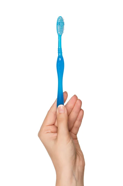 Hand with tooth brush — Stock Photo, Image