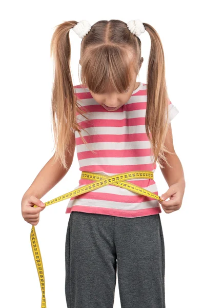 Κοριτσάκι με μέτρο — Φωτογραφία Αρχείου