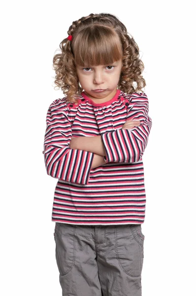 Retrato de menina emocionalmente — Fotografia de Stock