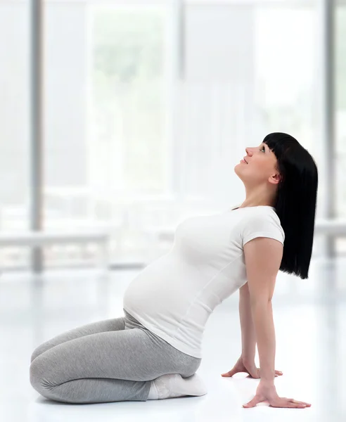 怀孕健身女人 — 图库照片