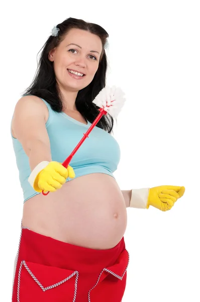 怀孕的家庭主妇 — 图库照片