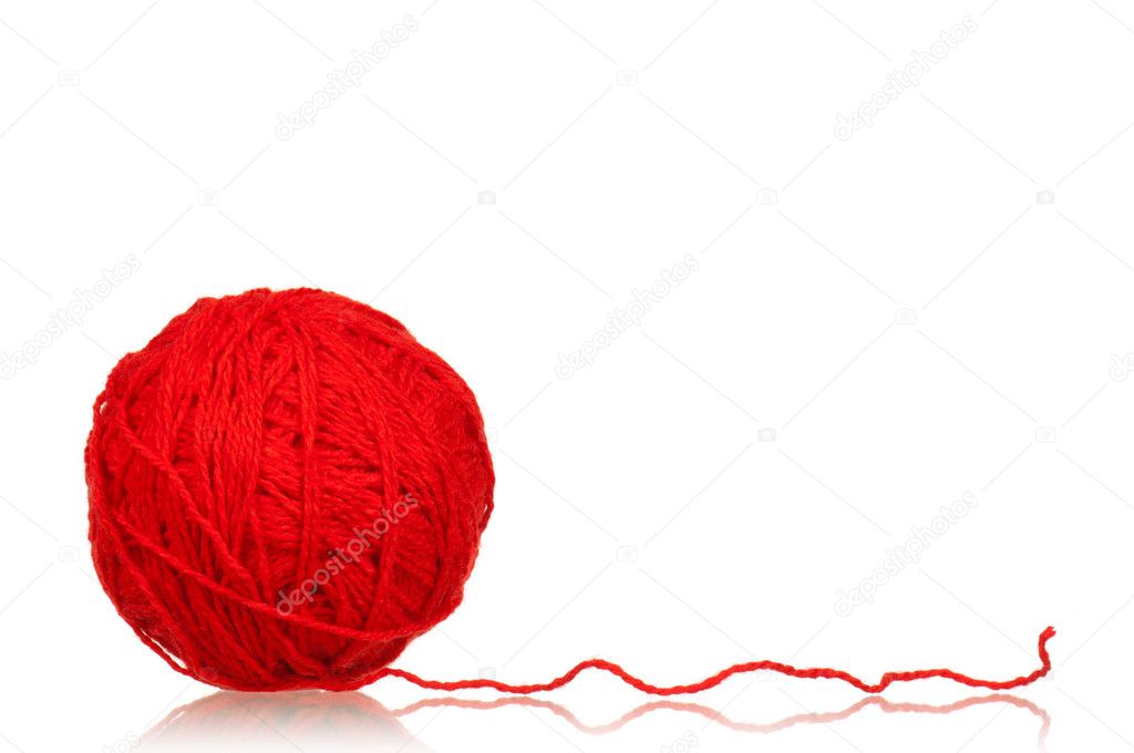 Red ball of yarn
