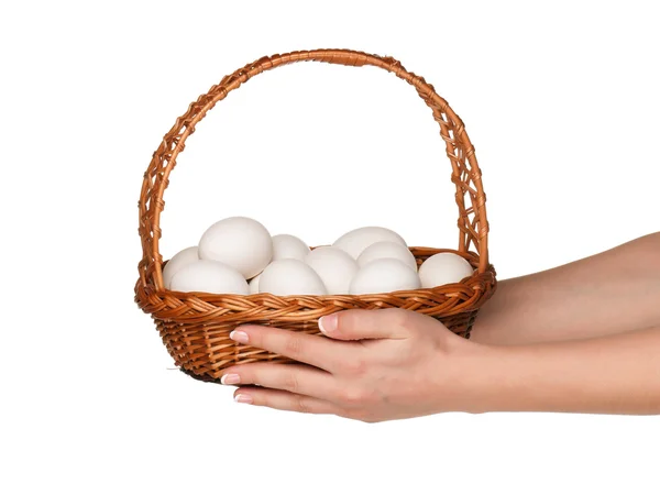 Cesta com ovos — Fotografia de Stock