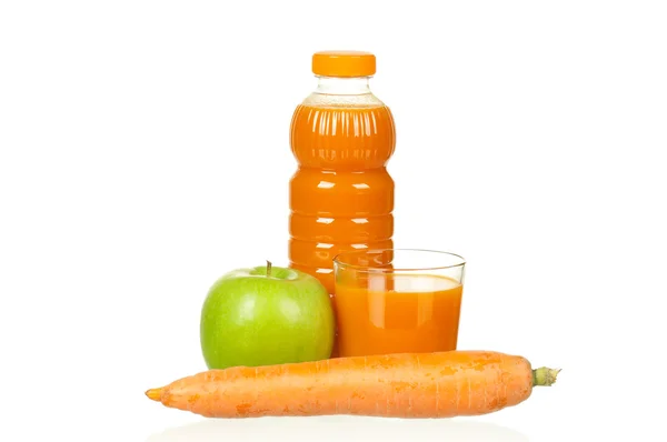 Morot och äpple juice — Stockfoto