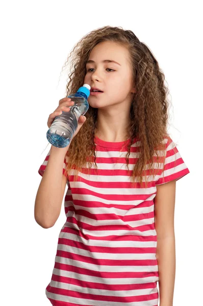 Flicka med vatten — Stockfoto