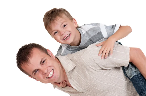 Щасливий тато і син — стокове фото