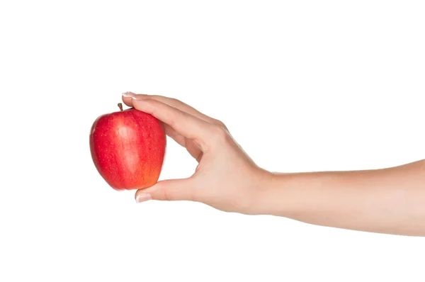 Ręka z jabłkiem — Zdjęcie stockowe