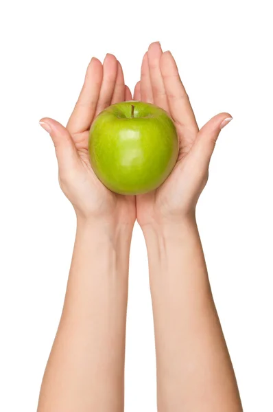 与苹果的手 — 图库照片