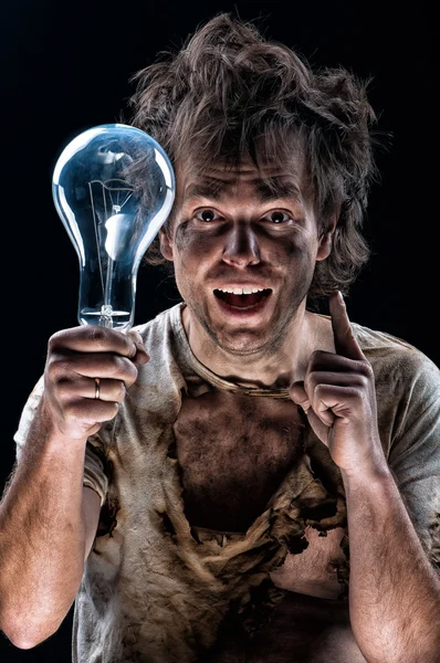 Crazy electrician — Stock Photo, Image