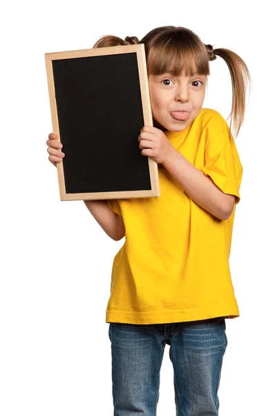 Blackboard ile kız — Stok fotoğraf