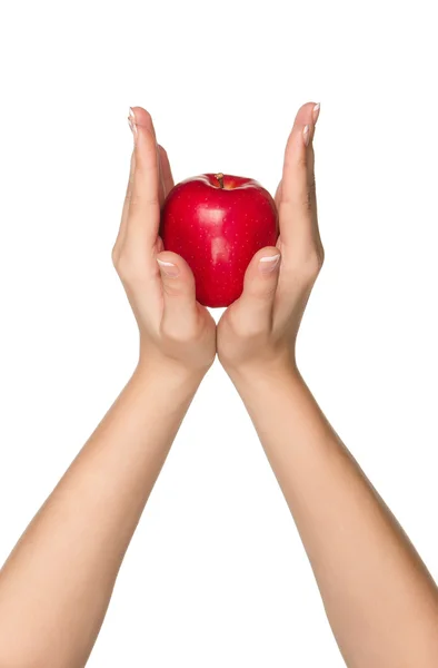 Hand met apple — Stockfoto