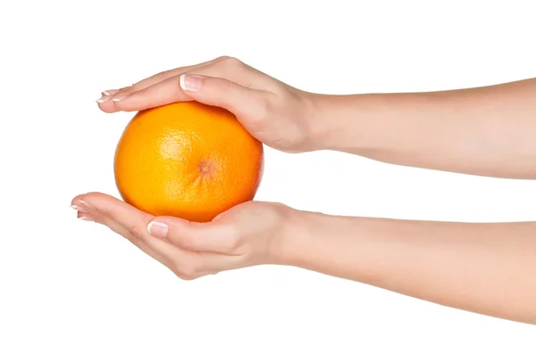 Hand med grapefrukt — Stockfoto