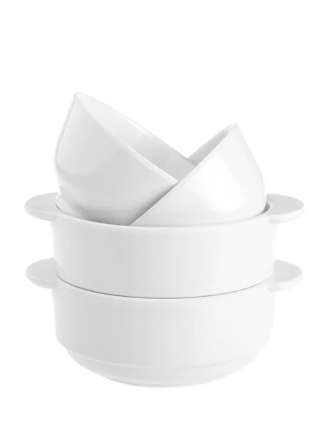 Stos białe miski — Zdjęcie stockowe