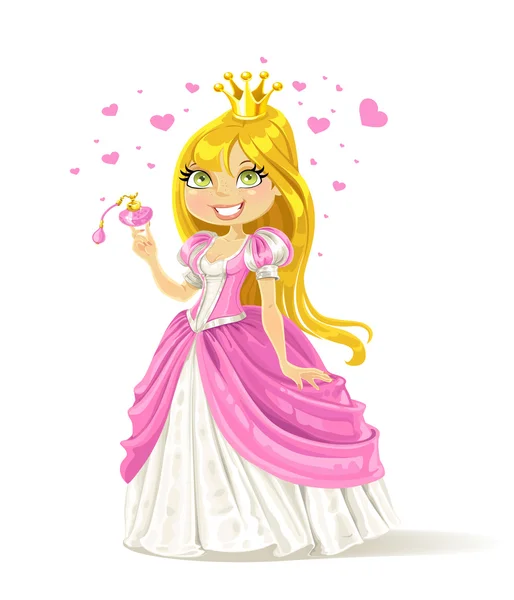 Симпатична казка Принцеса з любов'ю — стоковий вектор