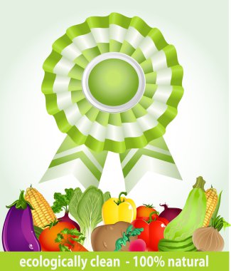 Star award for environmentally friendly fresh product clipart