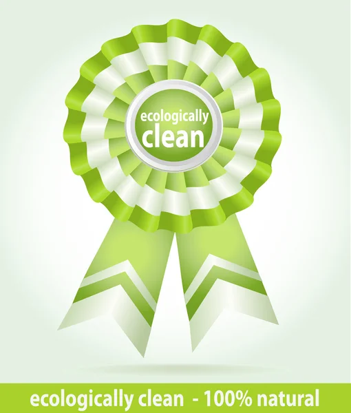 Star award for environmentally friendly product — Stock Vector