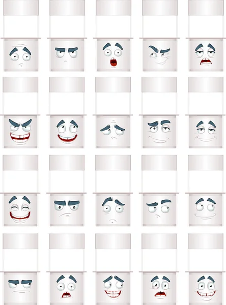 Contador blanco sonríe — Archivo Imágenes Vectoriales