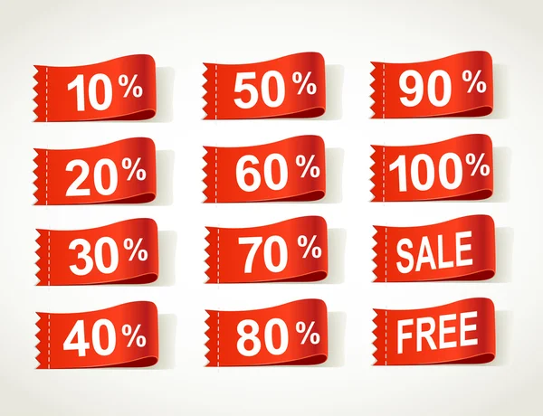 stock vector Arrival label sale percents