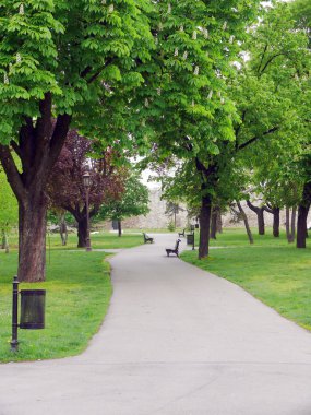 Park kalemegdan kale - Belgrad, Sırbistan