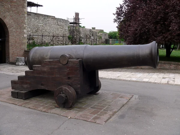 Пушка в крепости Калемегдан - Белград, Сербия — стоковое фото