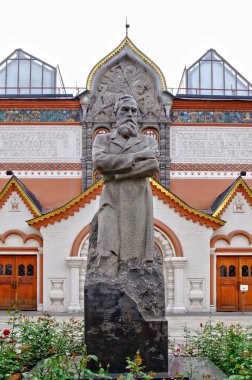 tret'yakov gallery yakınındaki monyment. Moscow, Rusya Federasyonu