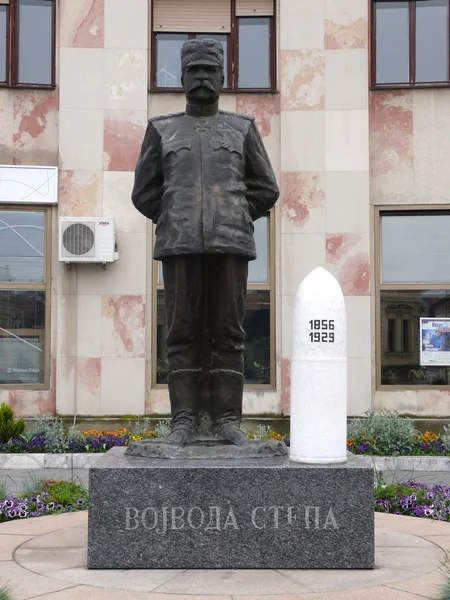 Monumento de Warior Stepa no centro da cidade de Chachak, Sérvia — Fotografia de Stock