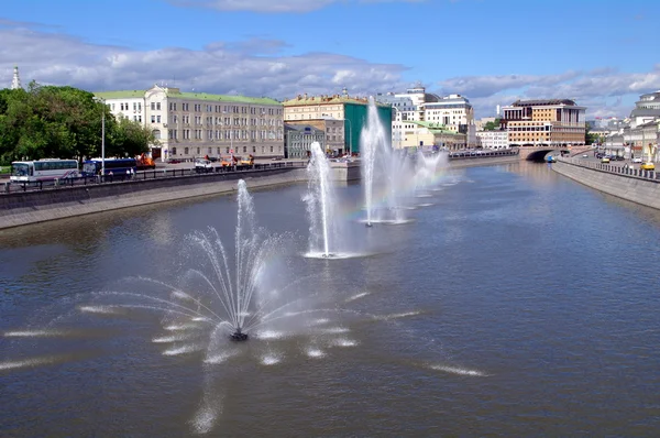 stock image Fountains in obvodnii chanel, Moscow, Russia