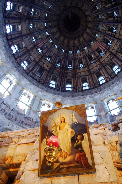Cúpula dentro de la iglesia Voskresensky, monasterio de la Nueva Jerusalén - Rusia —  Fotos de Stock