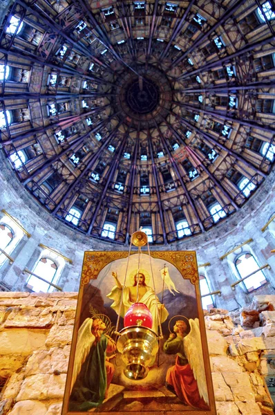 冲天炉内列辛斯基教堂，新耶路撒冷修道院-俄罗斯 图库图片