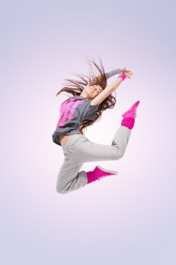 Hip-hop dancer girl clipart