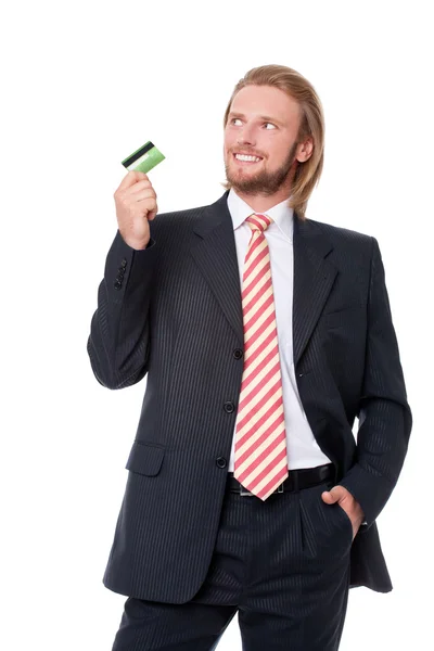 Businessman with credit card — Stock Photo, Image