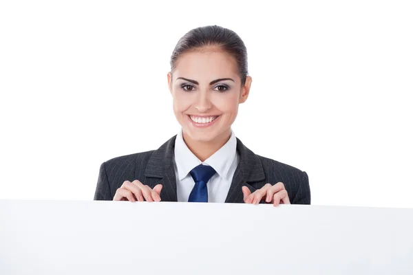 Young businesswoman with an empty copyspace — Stock Photo, Image
