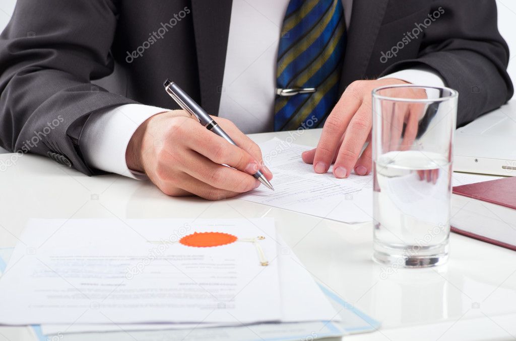 Signing contract