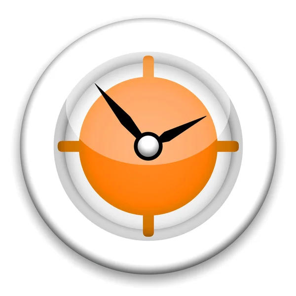 オレンジ色の時計 — ストック写真