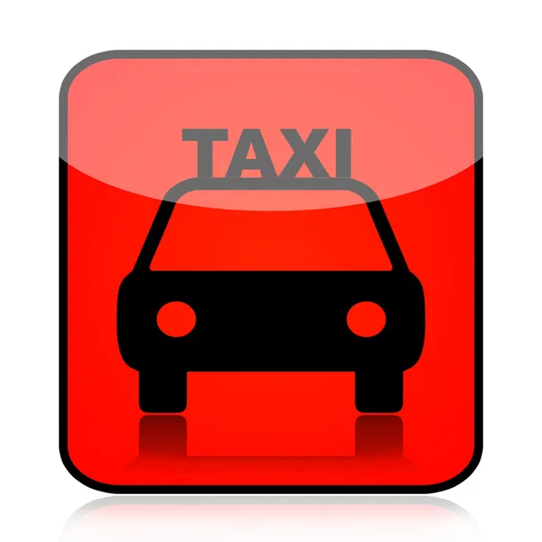 Taxi červené znaménko — Stock fotografie
