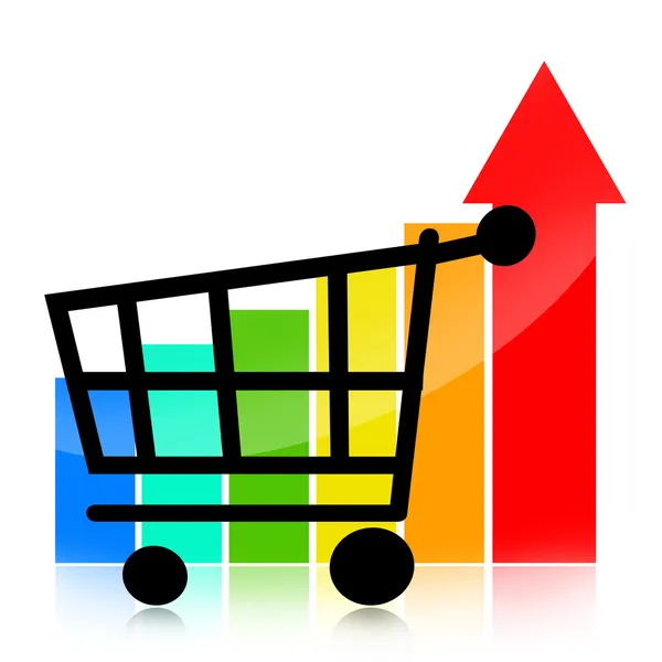 Sales growth business chart — Stock Photo, Image