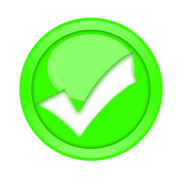 Marca de verificación botón — Foto de Stock