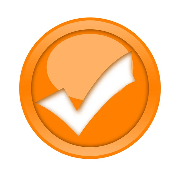 Orange check mark button