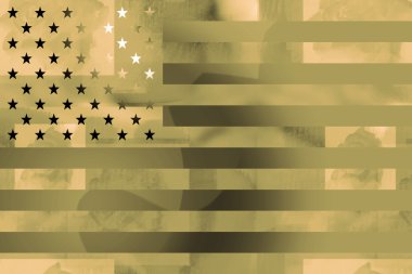 US flag military background clipart