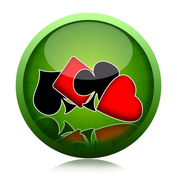 Card games gambling button — Stock Photo, Image