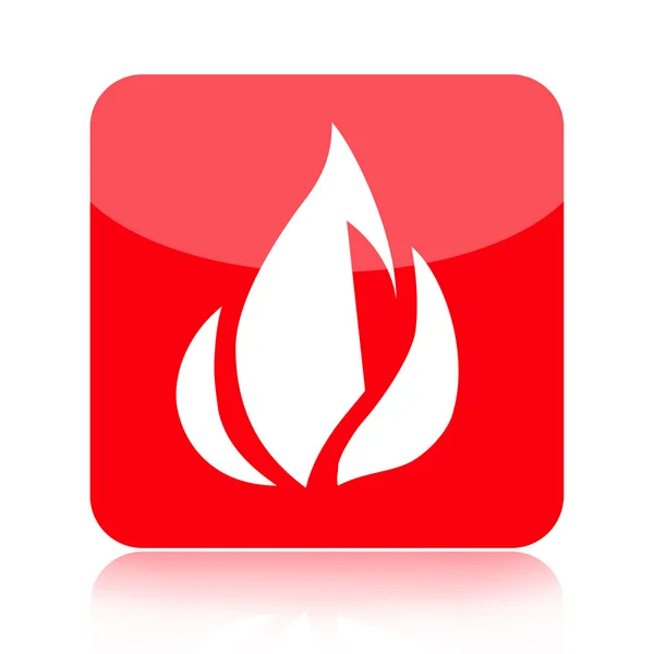 红色火灾图标 — 图库照片