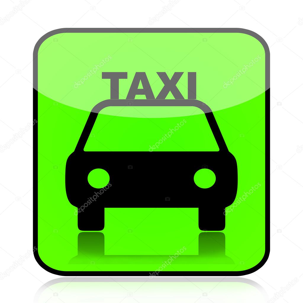 Taxi green icon — Stock Photo © Skovoroda #9825409