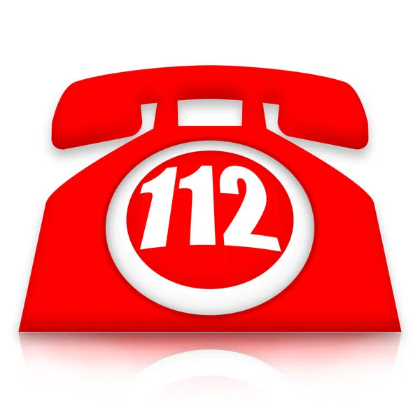 112 teléfono de emergencia — Foto de Stock