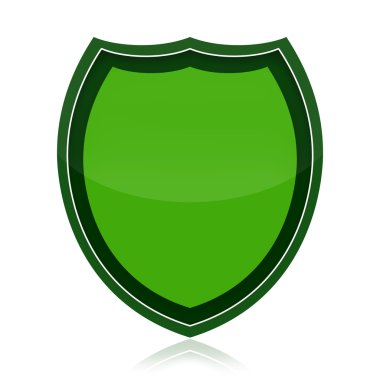 Green shield clipart